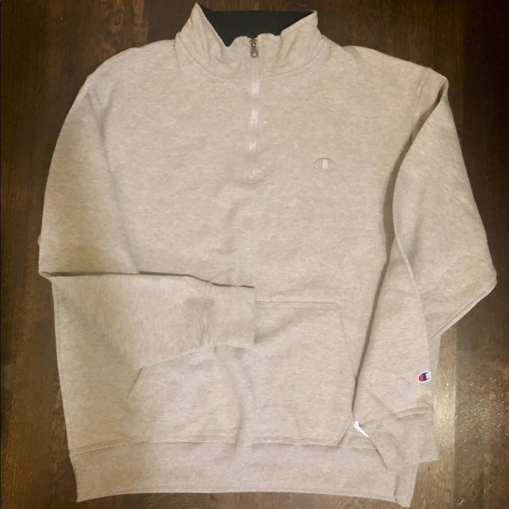 Gray Half-Zip Champion Sweater NWT